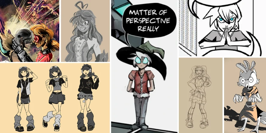 Mangakurs Beispielzeichnungen